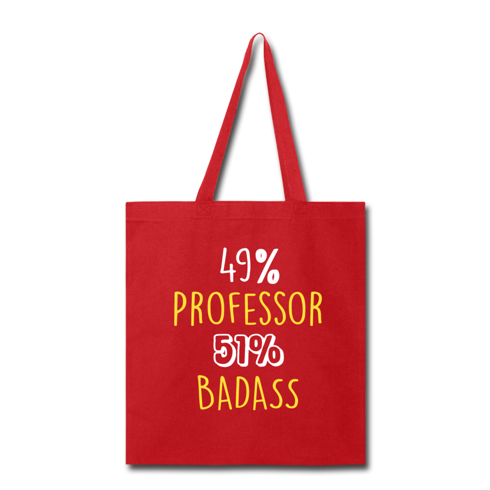 Professor Badass Tote Bag - red