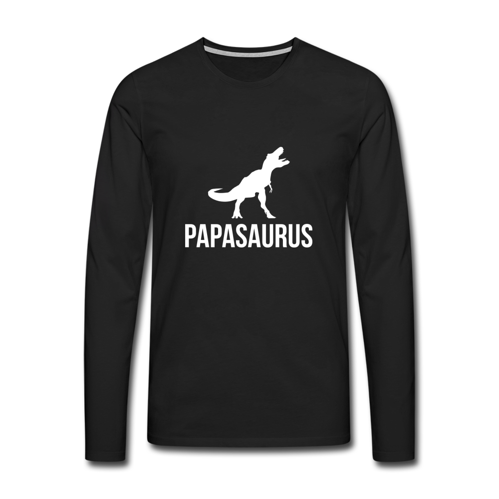 Papasaurus Men's Premium Long Sleeve T-Shirt - black