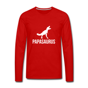Papasaurus Men's Premium Long Sleeve T-Shirt - red