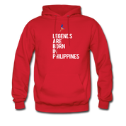 Legends are born in Philippines Unisex Hoodie - red