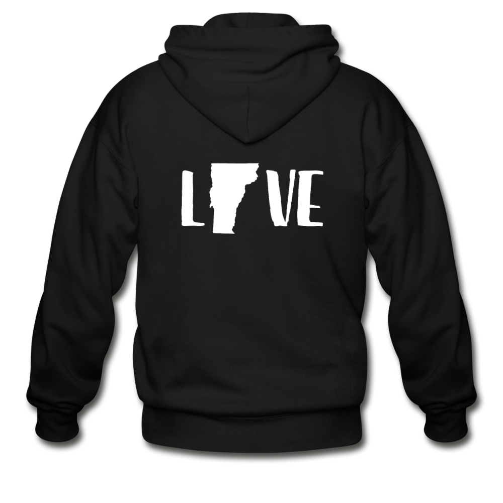 Love Vermont Unisex Zip Hoodie - black