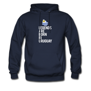 Legends are born in Uruguay Unisex Hoodie - navy