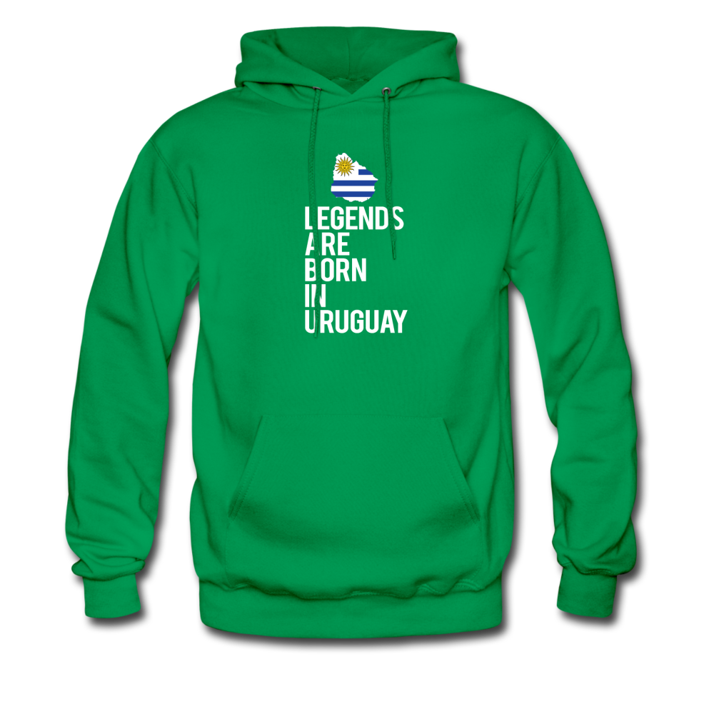 Legends are born in Uruguay Unisex Hoodie - kelly green