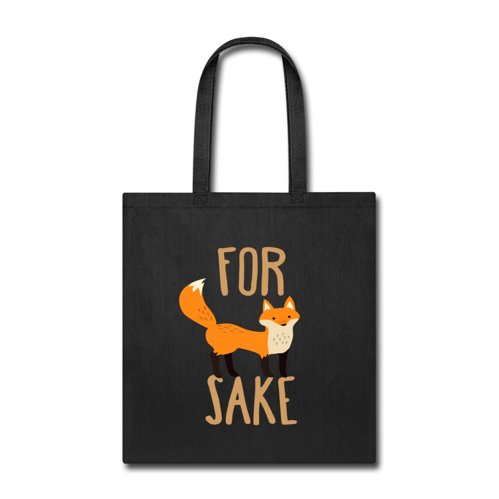 For fox Sake Tote Bag - black