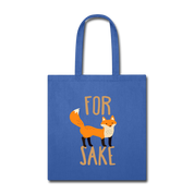 For fox Sake Tote Bag - royal blue
