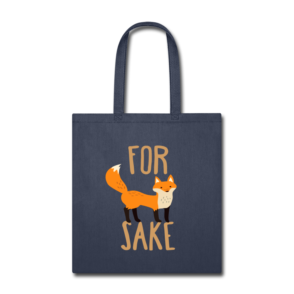 For fox Sake Tote Bag - navy
