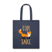 For fox Sake Tote Bag - navy