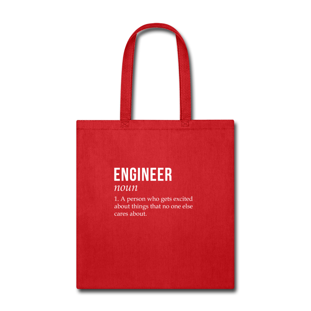 Engineer - noun Tote Bag - red