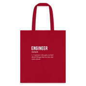 Engineer - noun Tote Bag - red