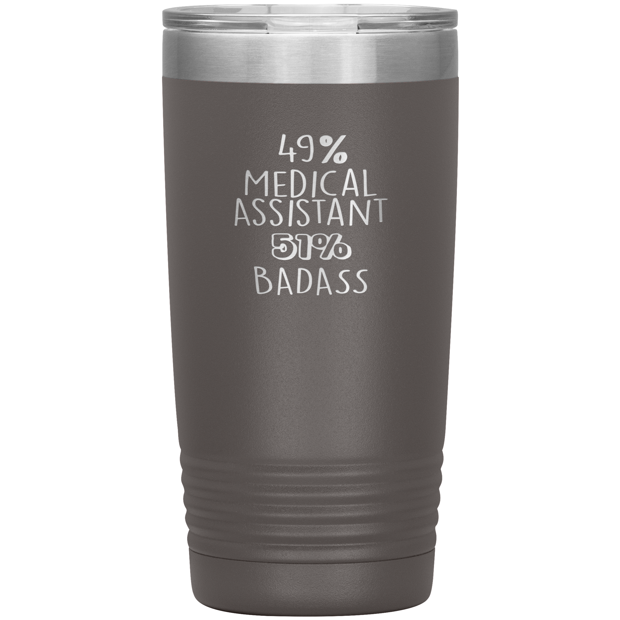 Medical Assistant Gift, 49% Medical Assistant, Badass, 20oz Vacuum Tumbler, Travel mug, Coffee Tumbler, Present for Medical Assistant Colleague