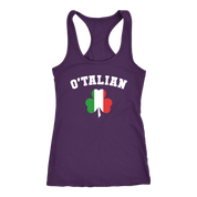 Italian O'talian St. Patrick's Gift, Birthday Present, Racerback, Tank Top, Summer Apparel