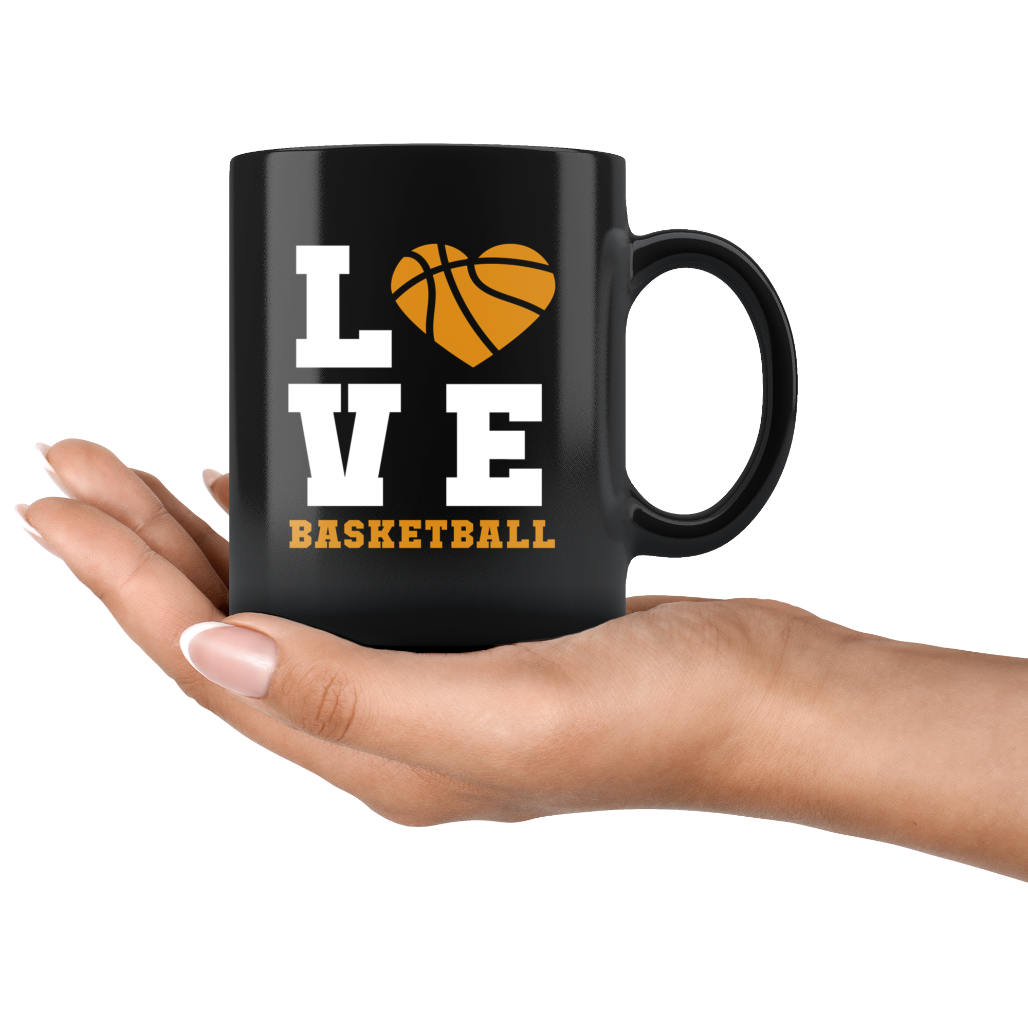 Mug Basketball Gifts - Love basketball - Basketball Mug Basketball Coffee Cup (11oz) Black