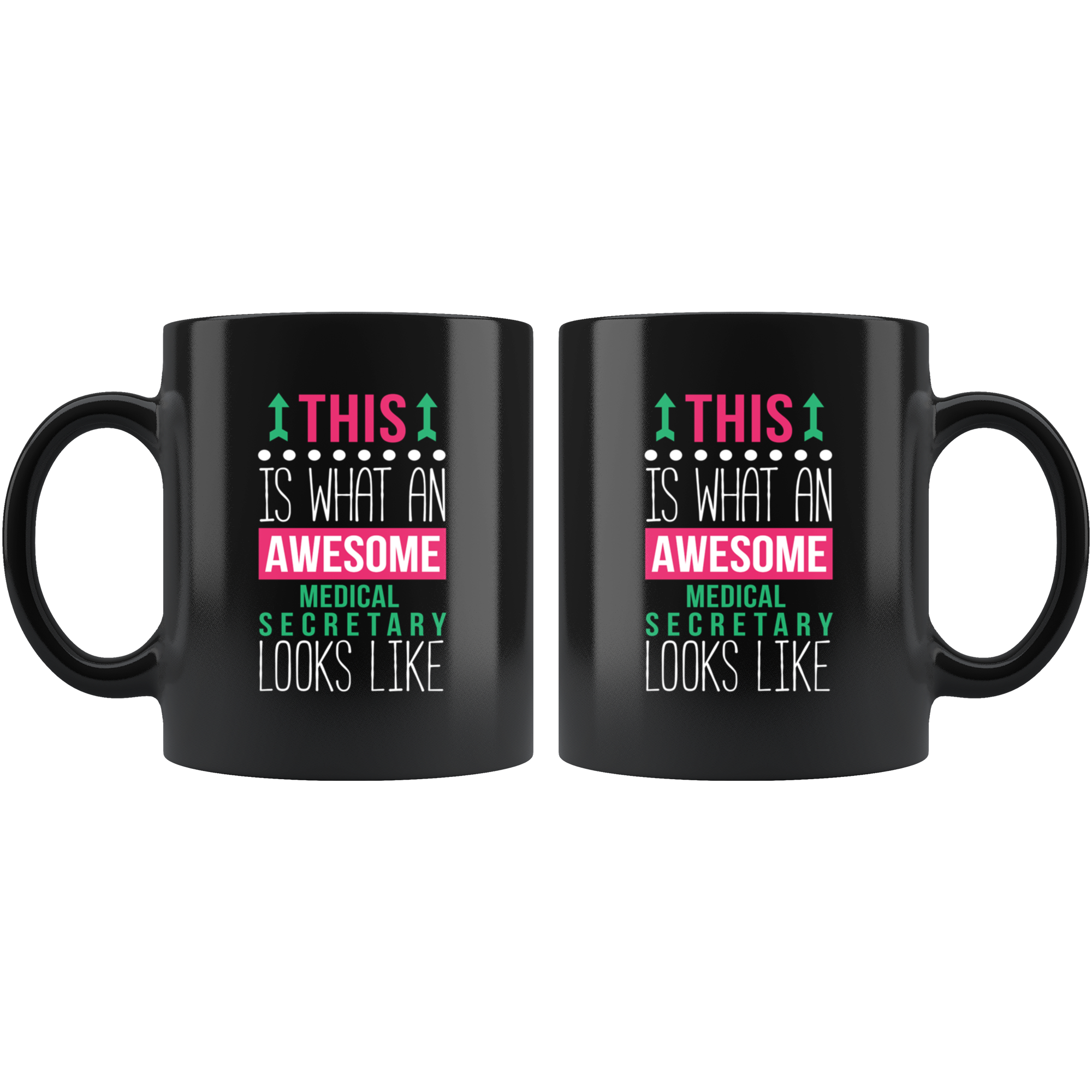 Mug Medical secretary mug - Awesome Medical secretary looks like mug -Medical secretary coffee mug Medical secretary coffee cup (11oz) Black