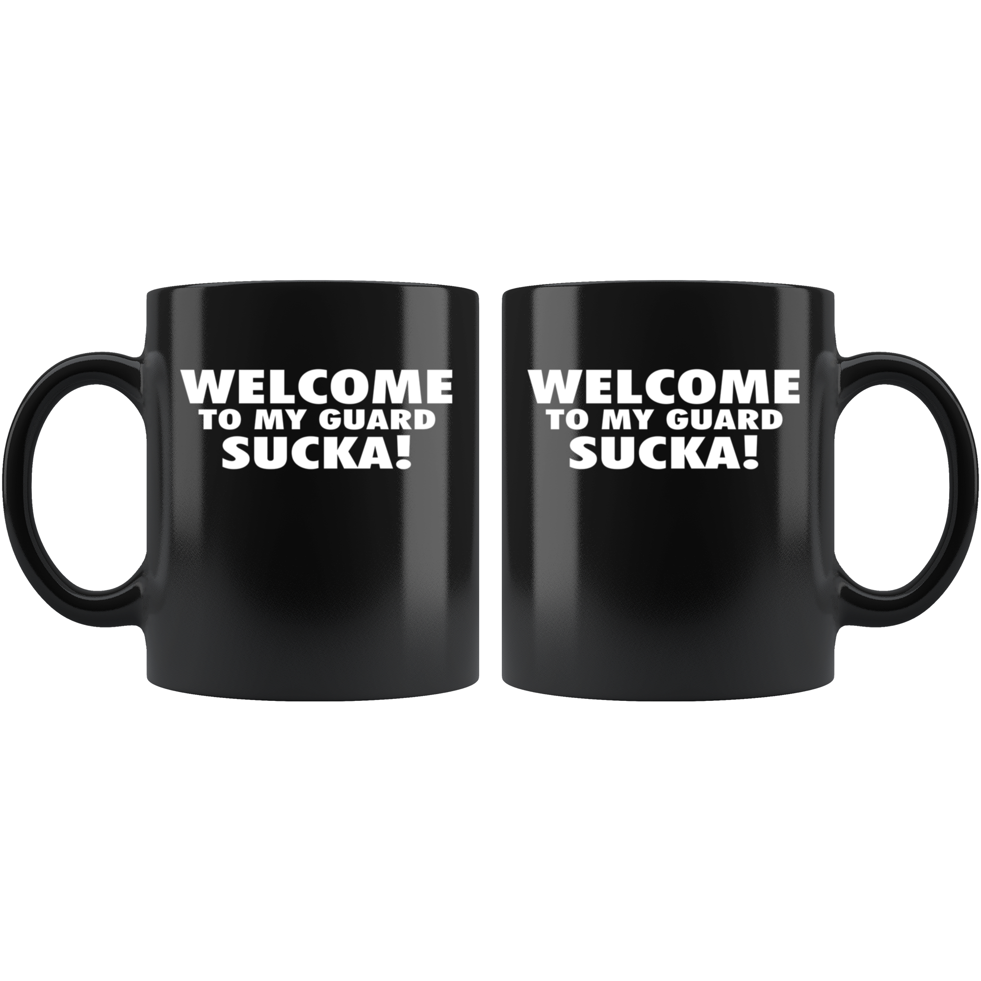 Mug Brazilian Jiu Jitsu BJJ - Welcome to my guard sucka! mug - BJJ Coffee Cup BJJ Coffee Mug (11oz) Black