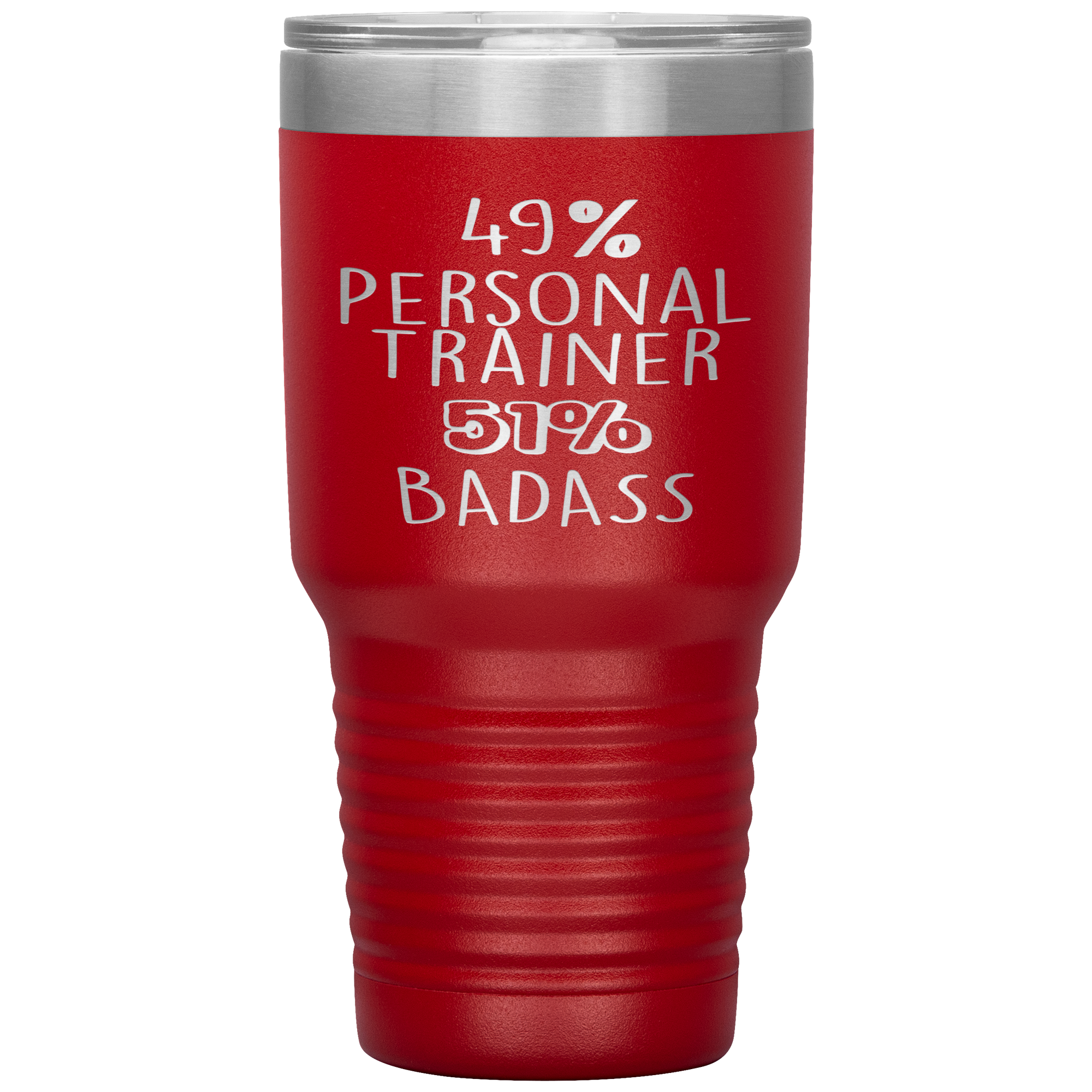 Personal Trainer Gift, 49% Personal Trainer, Badass, 30oz Tumbler, Travel mug, Coffee Tumbler, Present for Personal Trainer Colleague