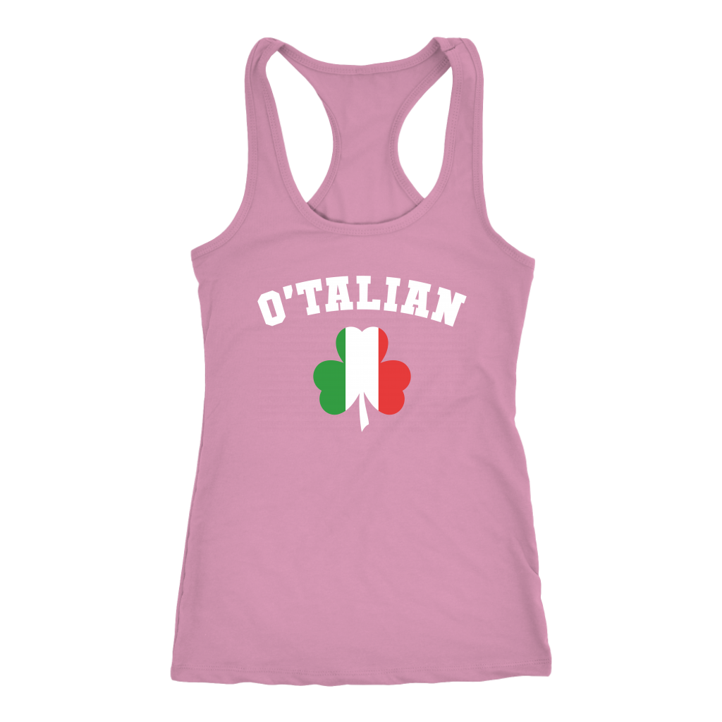 Italian O'talian St. Patrick's Gift, Birthday Present, Racerback, Tank Top, Summer Apparel