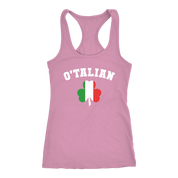 Italian O'talian St. Patrick's Gift, Birthday Present, Racerback, Tank Top, Summer Apparel