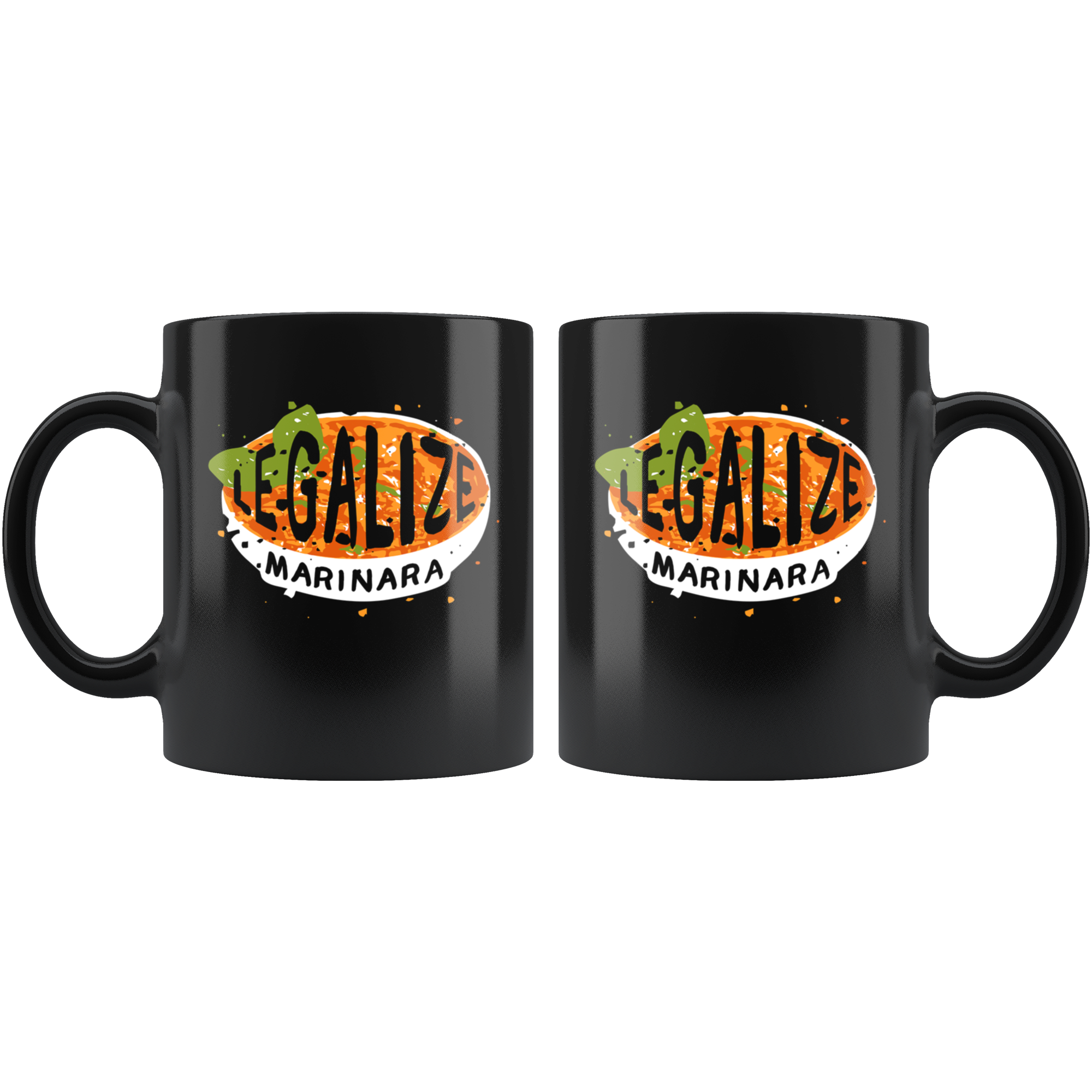 Mug Italian-American, Italian Heritage Legalize marinara mug - Italian Mugs Italian Coffee Mugs (11oz) Black
