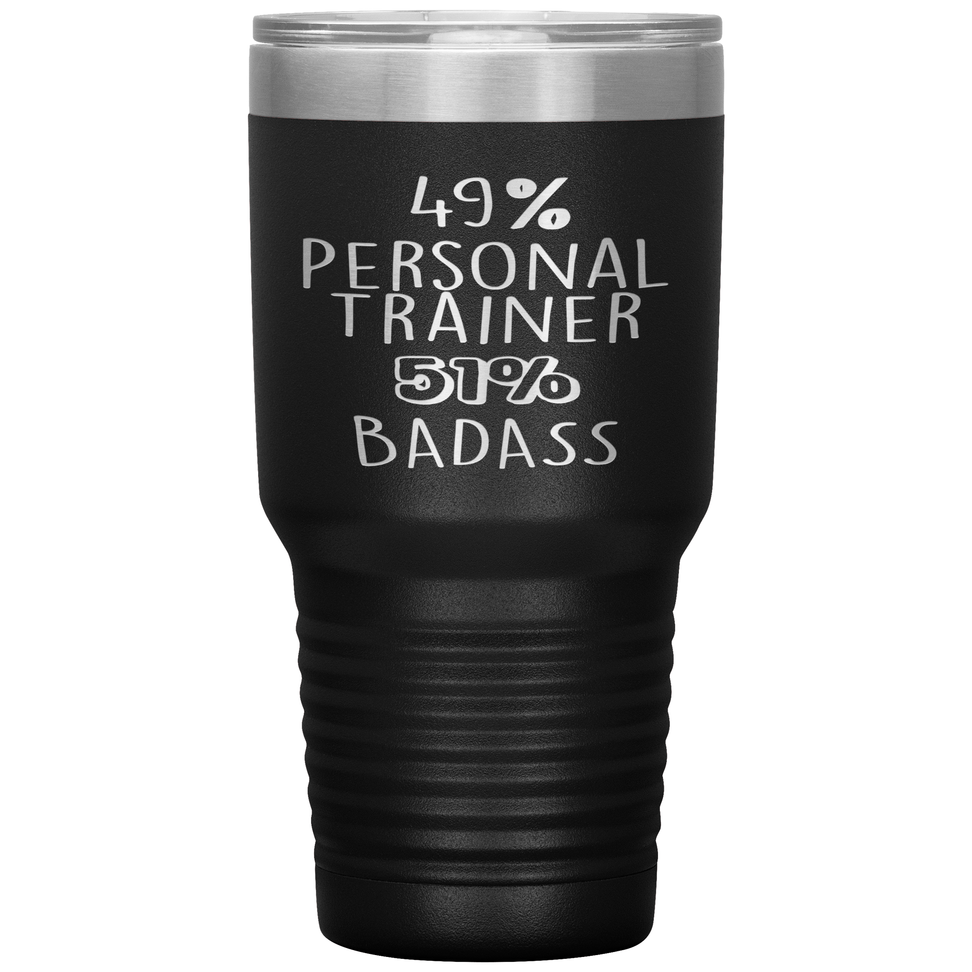 Personal Trainer Gift, 49% Personal Trainer, Badass, 30oz Tumbler, Travel mug, Coffee Tumbler, Present for Personal Trainer Colleague