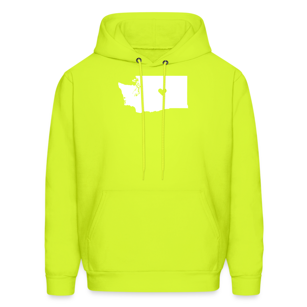 S00047 Washington -Love Men's Hoodie - safety green