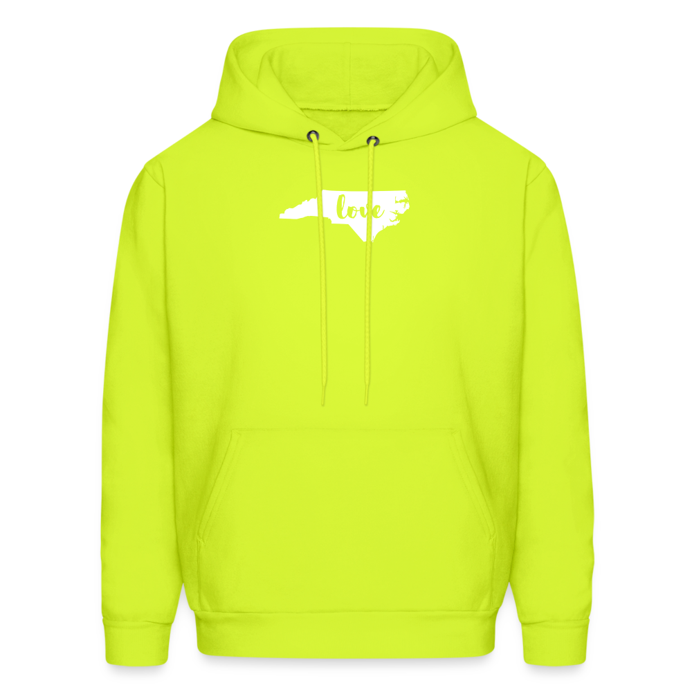 S00033 North Carolina- Love Men's Hoodie - safety green