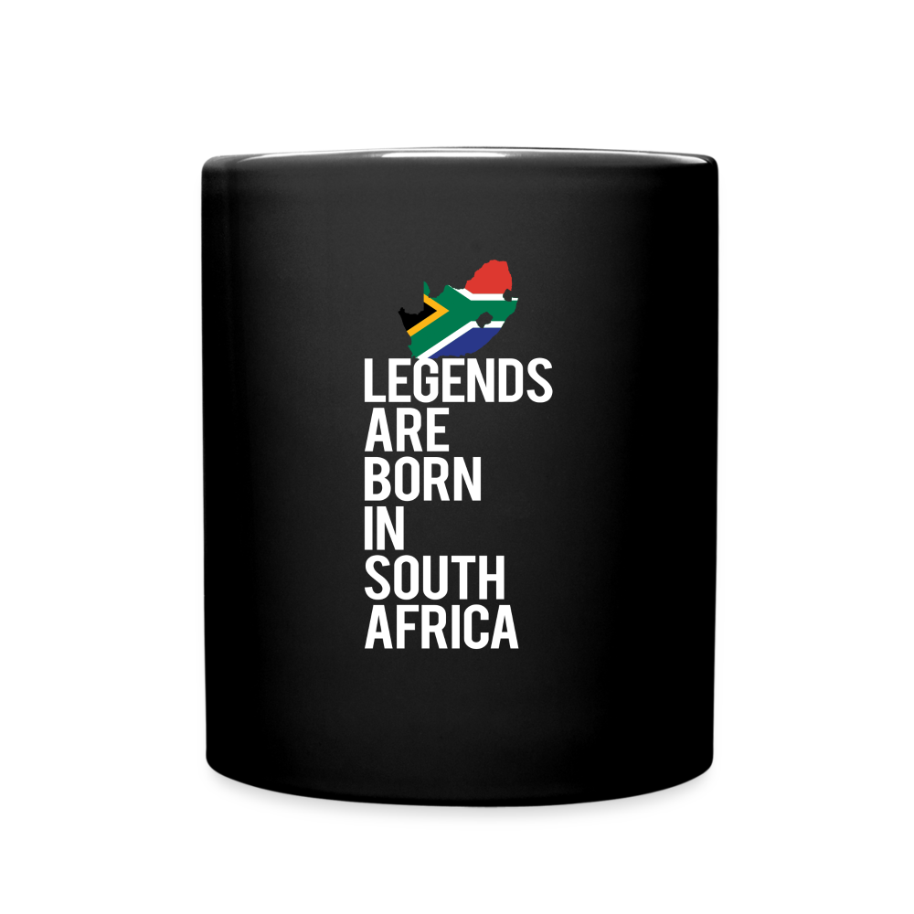 Legends are born in South Africa Full Color Mug - black