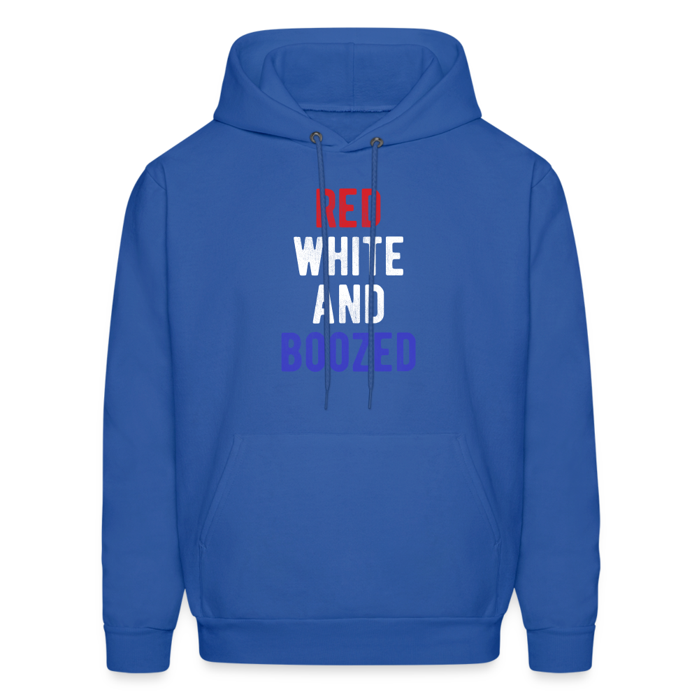 Patriot Red white and boozed  S00051 Men's Hoodie - royal blue
