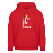 Legends are born in Romania Men's Hoodie - red
