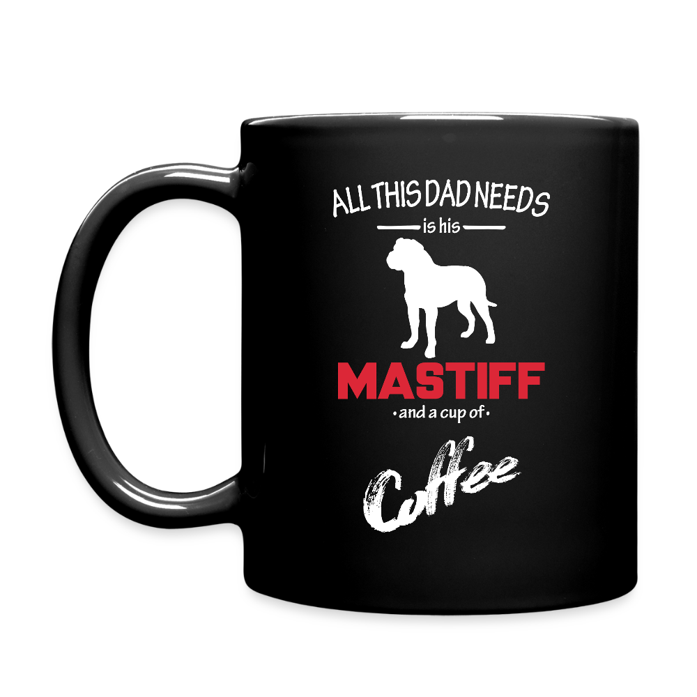 K00218 Mastiff, Mastiff Coffee Mug, Mastiff Gift - Mastiff Lover Black Coffee Mug, 11oz,  Full Color Mug - black