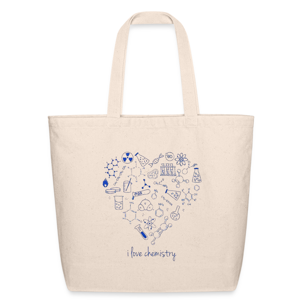 I love chemistry heart design Tote Bag - natural