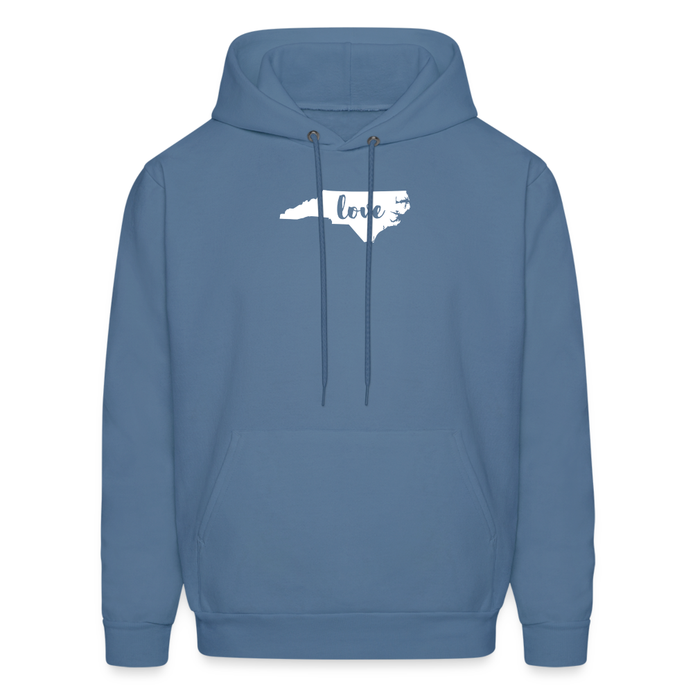S00033 North Carolina- Love Men's Hoodie - denim blue