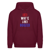 Patriot Red white and boozed  S00051 Men's Hoodie - burgundy