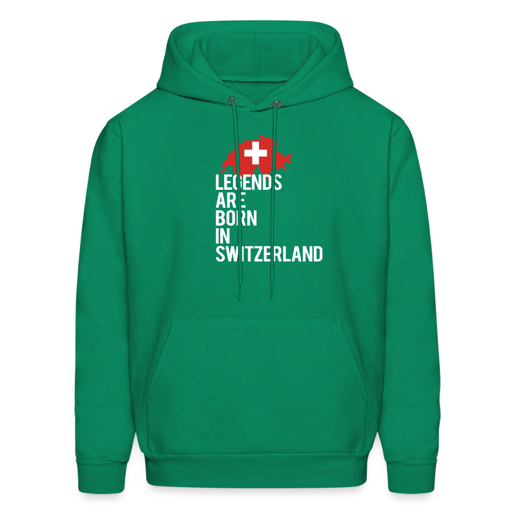 Legends are born in Switzerland Unisex Hoodie - kelly green