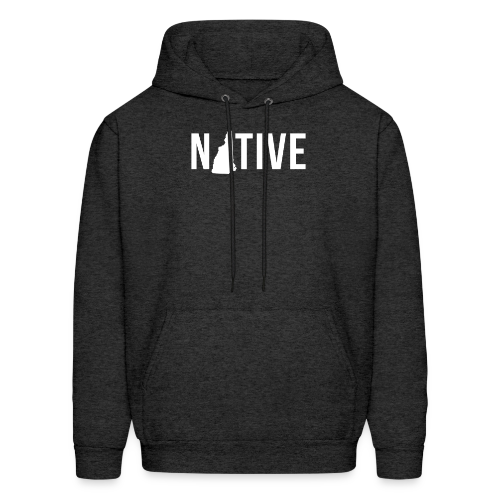 S00029 New Hampshire- Native Men's Hoodie - charcoal grey