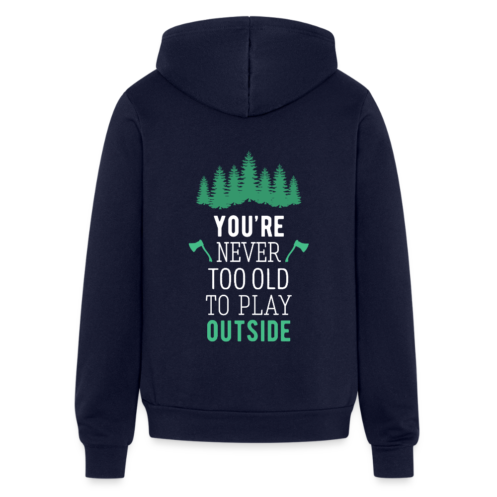 You are never too old to play outside Zip Hoodie S00193 - navy