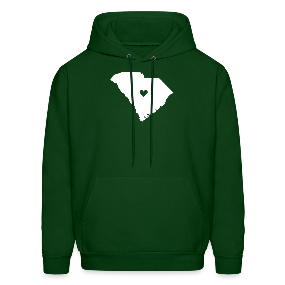 S00040 South Carolina-Love  Men's Hoodie - forest green