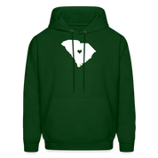 S00040 South Carolina-Love  Men's Hoodie - forest green