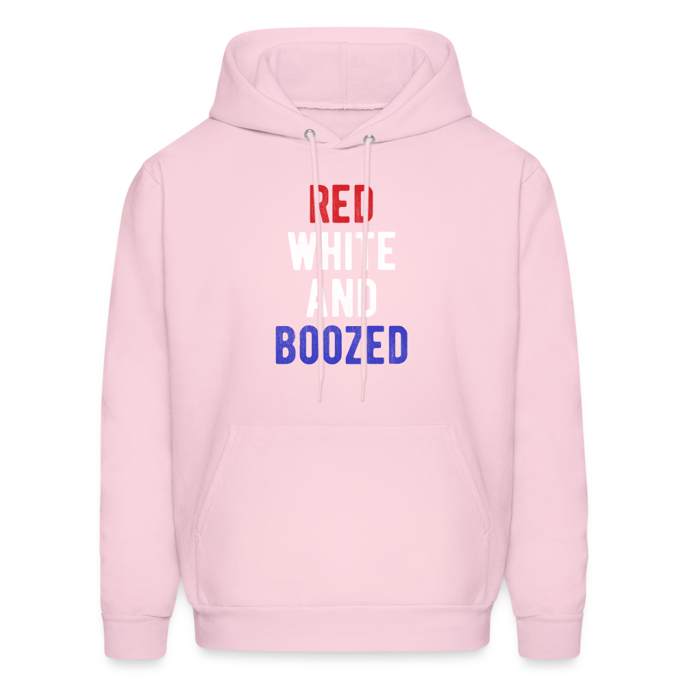 Patriot Red white and boozed  S00051 Men's Hoodie - pale pink