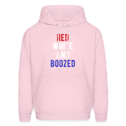 Patriot Red white and boozed  S00051 Men's Hoodie - pale pink