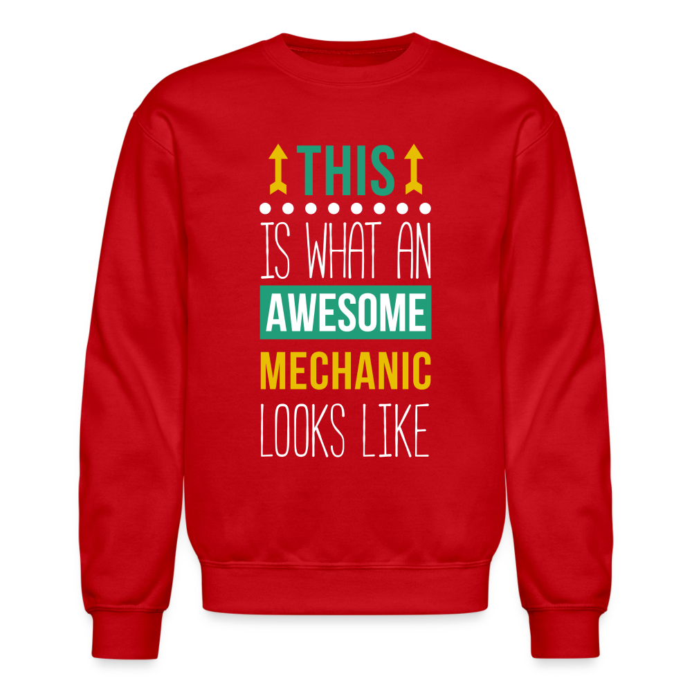 S00103 Mechanic Crewneck Sweatshirt - red