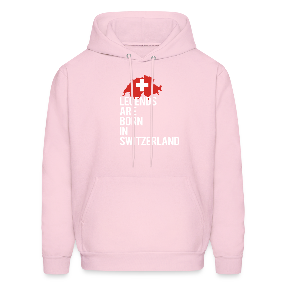 Legends are born in Switzerland Unisex Hoodie - pale pink