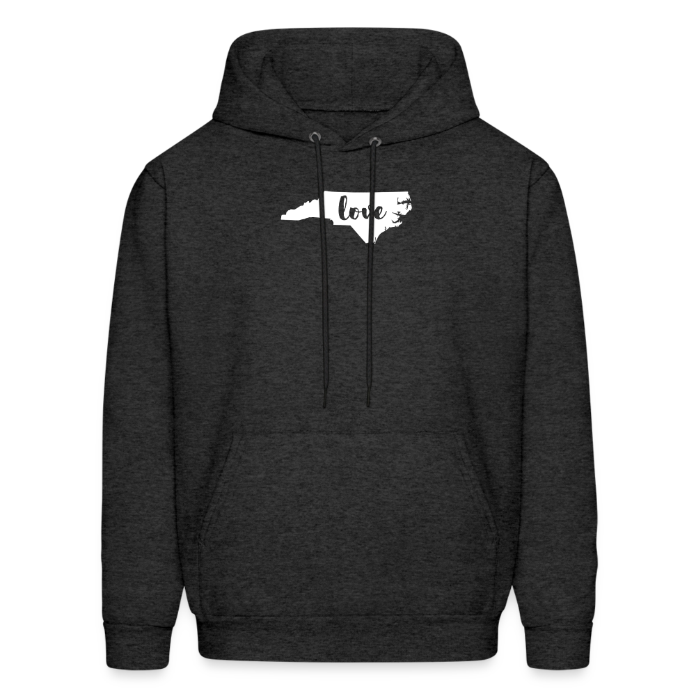 S00033 North Carolina- Love Men's Hoodie - charcoal grey
