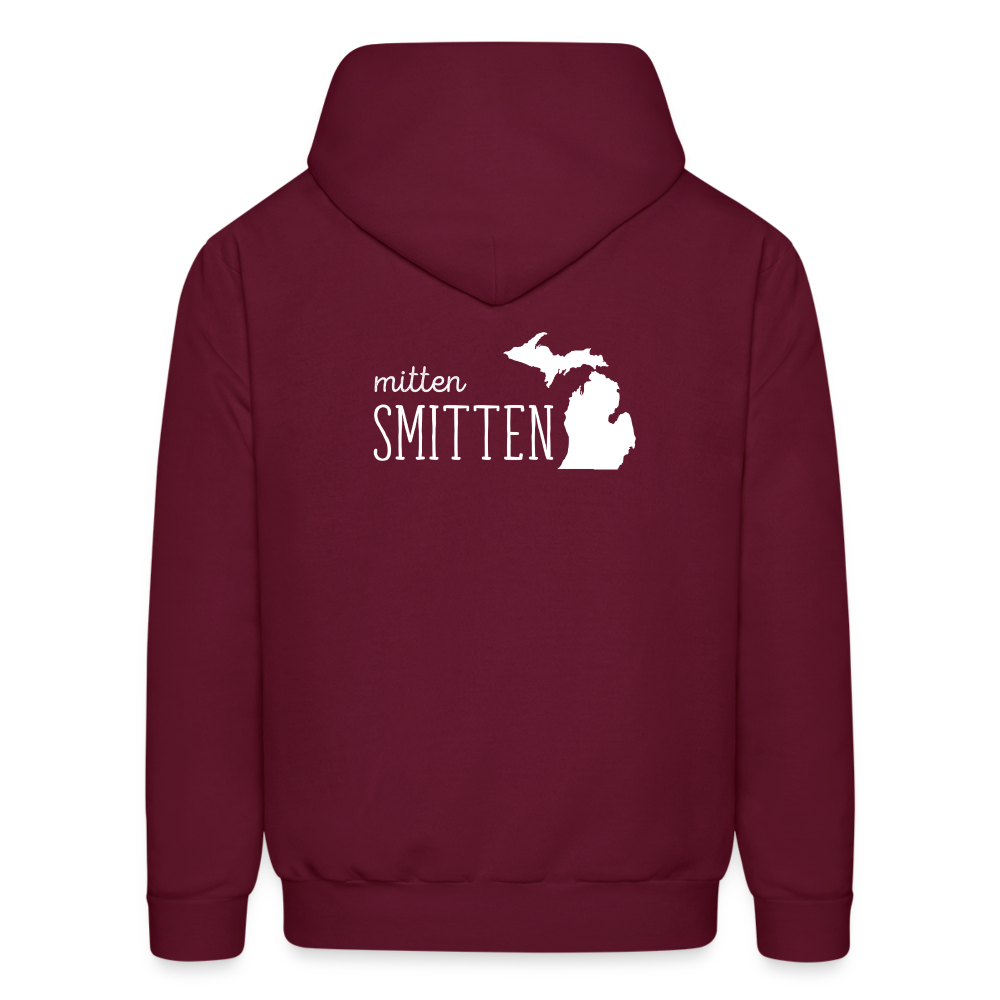 S00022 Michigan Mitten smitten Men's Hoodie - burgundy