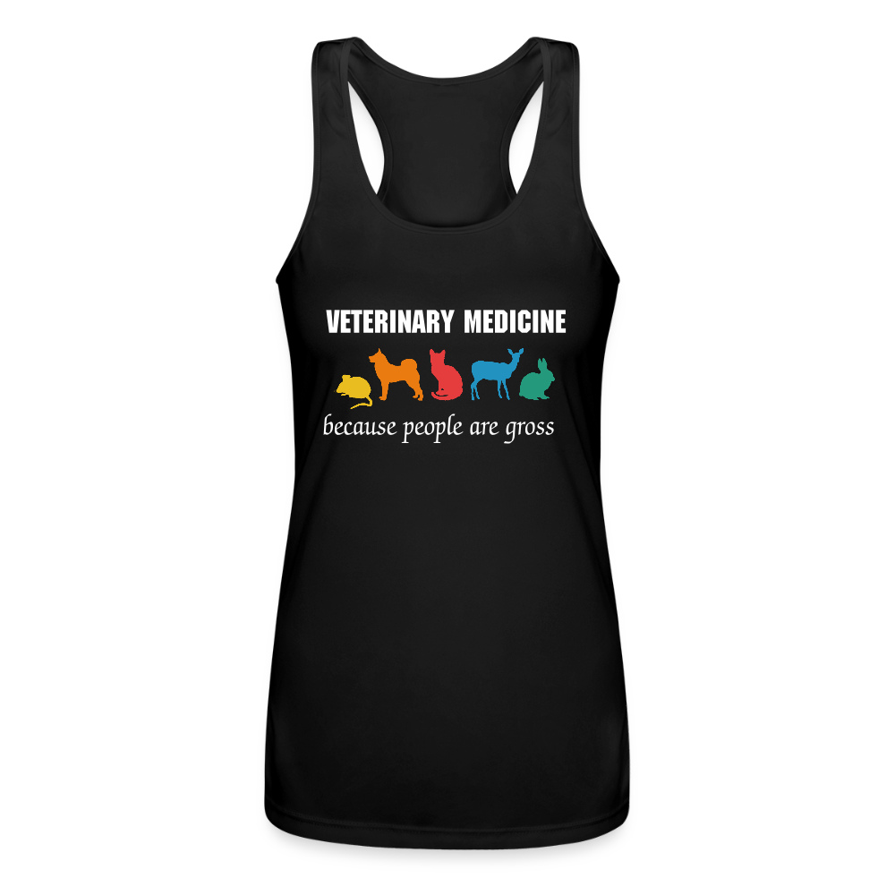S00747 Tank Top Veterinary medicine Women’s Performance Racerback Tank Top - black