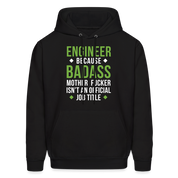 S00145  Engineer Hoodie - Engineer because badass mother fucker isn't an official job title Crewneck Gift Men's Hoodie - black