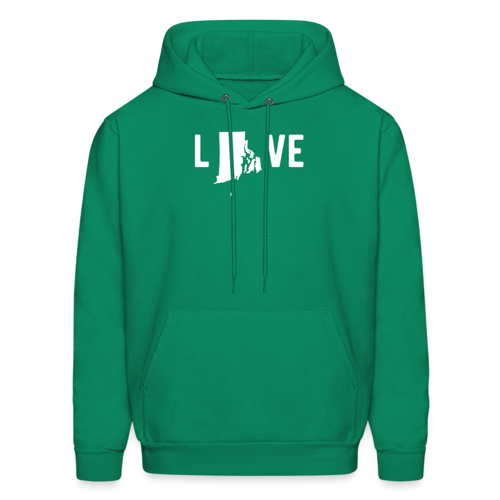 S00039 Rhode Island - Love Men's Hoodie - kelly green