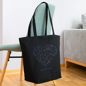 I love chemistry heart design Tote Bag - black