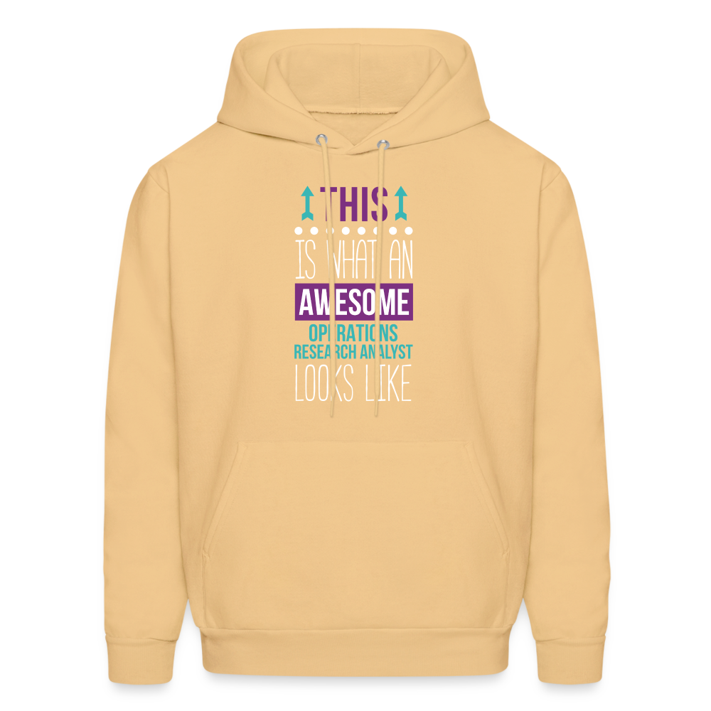 This is what an awesome Operations research analyst looks like  S00069 Men's Hoodie - light gold 