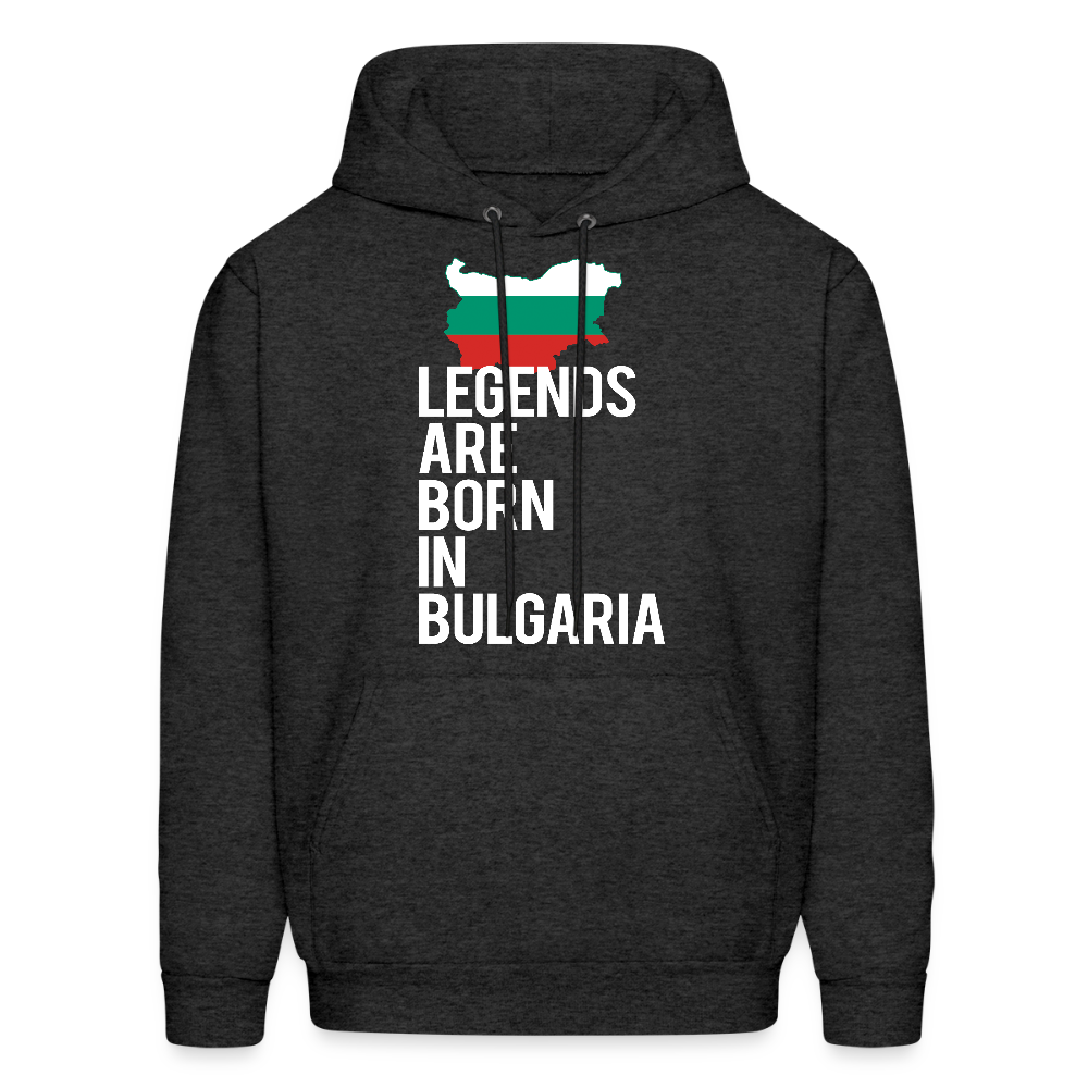 K00414    Bulgaria Hoodie - Legends are born in Bulgaria, Bulgarian Men's Hoodie - charcoal grey