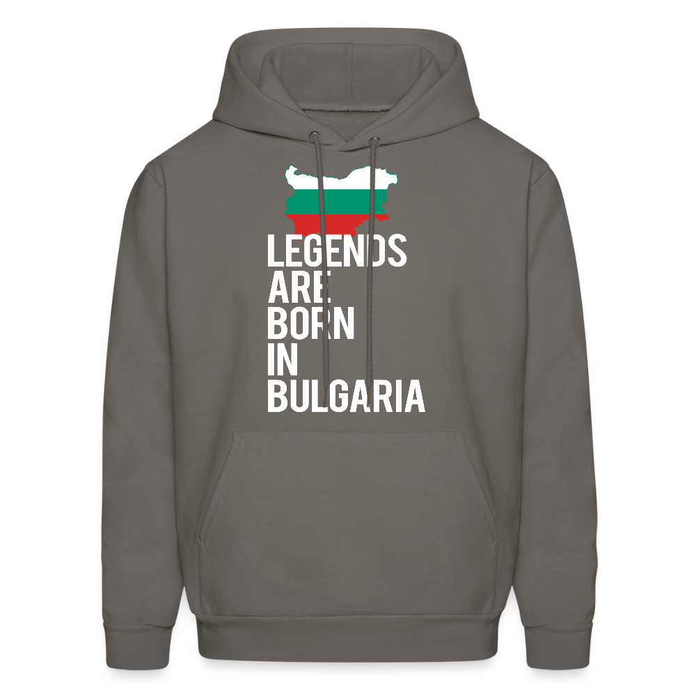 K00414    Bulgaria Hoodie - Legends are born in Bulgaria, Bulgarian Men's Hoodie - asphalt gray